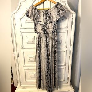 She and Sky Snake Print Jumpsuit